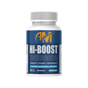 AM Nutrition HI-BOOST Testobooster | Natural Testosterone Booster for Men | Strength, Stamina & Performance | 60 Vegan Tablets | Non-GMO, Gluten-Free, Soy-Free