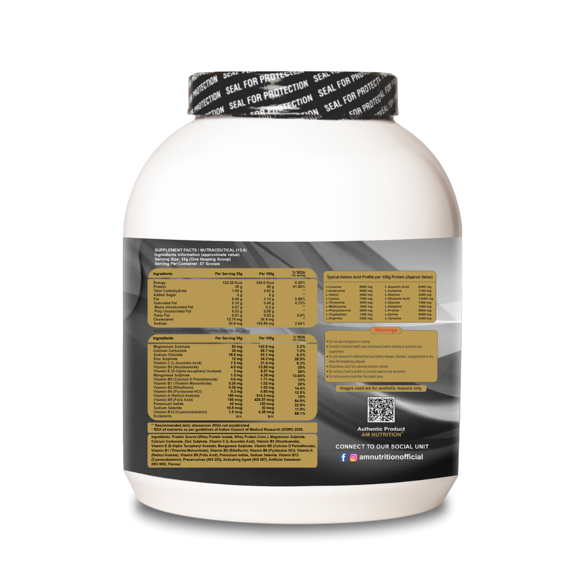 Rage Whey 100% Micro Filtered | Whey Isolate & Concentrate Blend (57 Servings) - Image 2