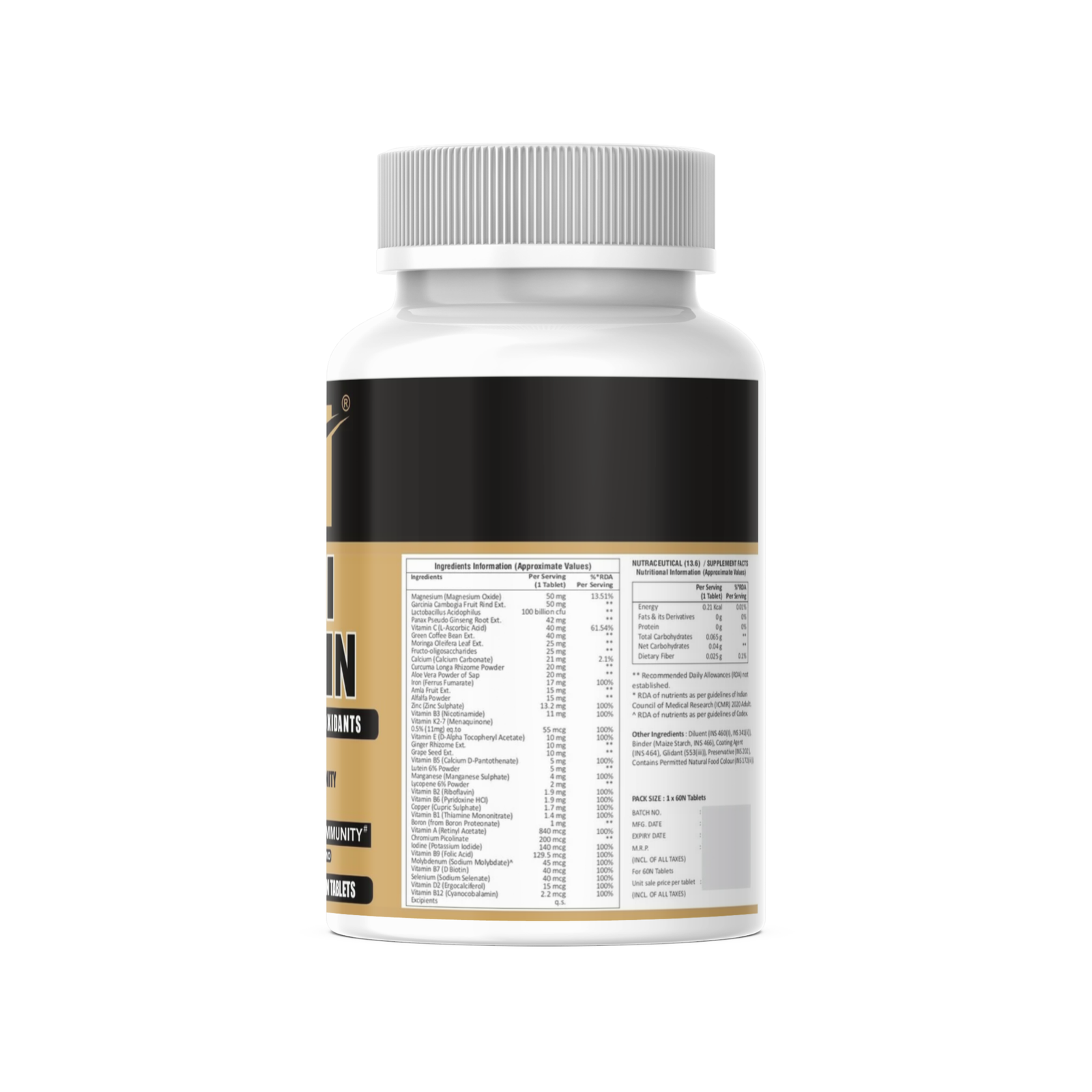Multivitamin Supports Overall Health & Immunity | Suitable for Both Men & Women (60 Veg Tablet) - Image 3
