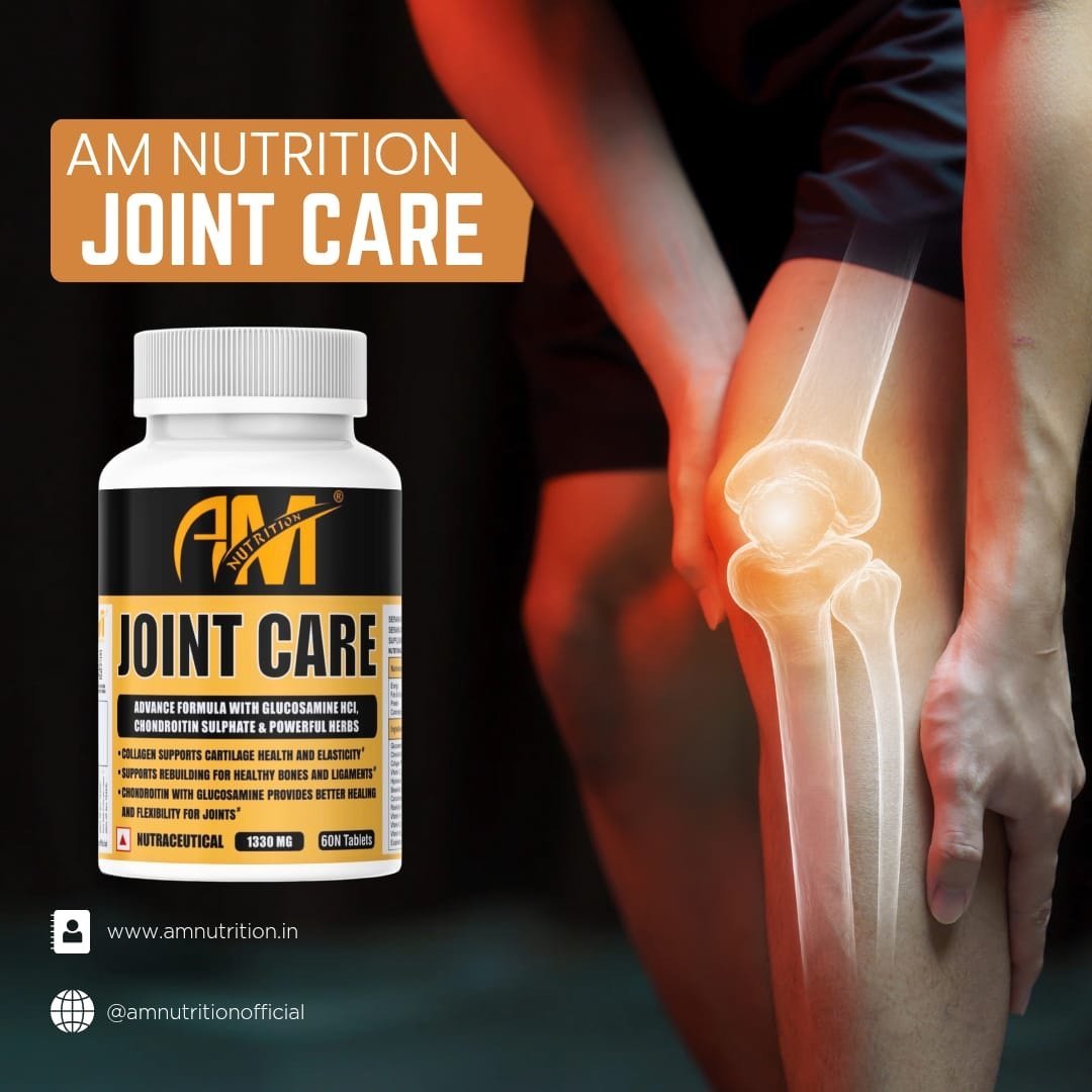 AM Nutrition Joint Care with Glucosamine, Chondroitin, Collagen & Powerful Herbs | 60 Tablets | Supports Joint Flexibility, Bone Health, and Cartilage Elasticity | 1330mg Per Serving - Image 4