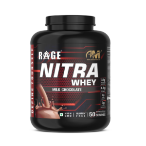Rage Nitra Whey Protein Powder- 2kg | 32g Protein | 3g Creatine | 4.8g EAAs | Zero Added Sugar | For Strength, Lean Muscle Gains & Recovery (50 Servings)
