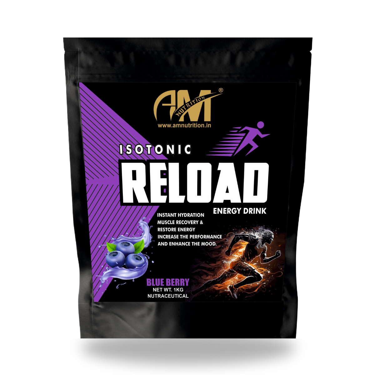 Isotonic Reload Energy Drink For Instant Hydration, Muscle Recovery, and Performance Boost | 3780mg Electrolytes Blend (33 Servings,1KG)