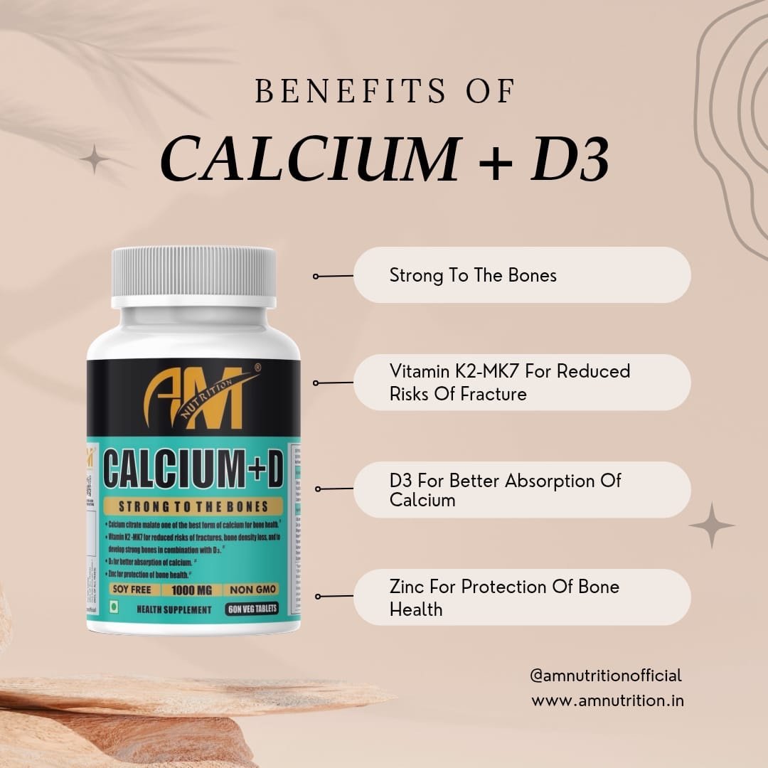 Calcium Tablets for Women and Men with Vitamin D3, Vitamin K2-MK7, Magnesium, Zinc (60 Veg Tablets) - Image 4