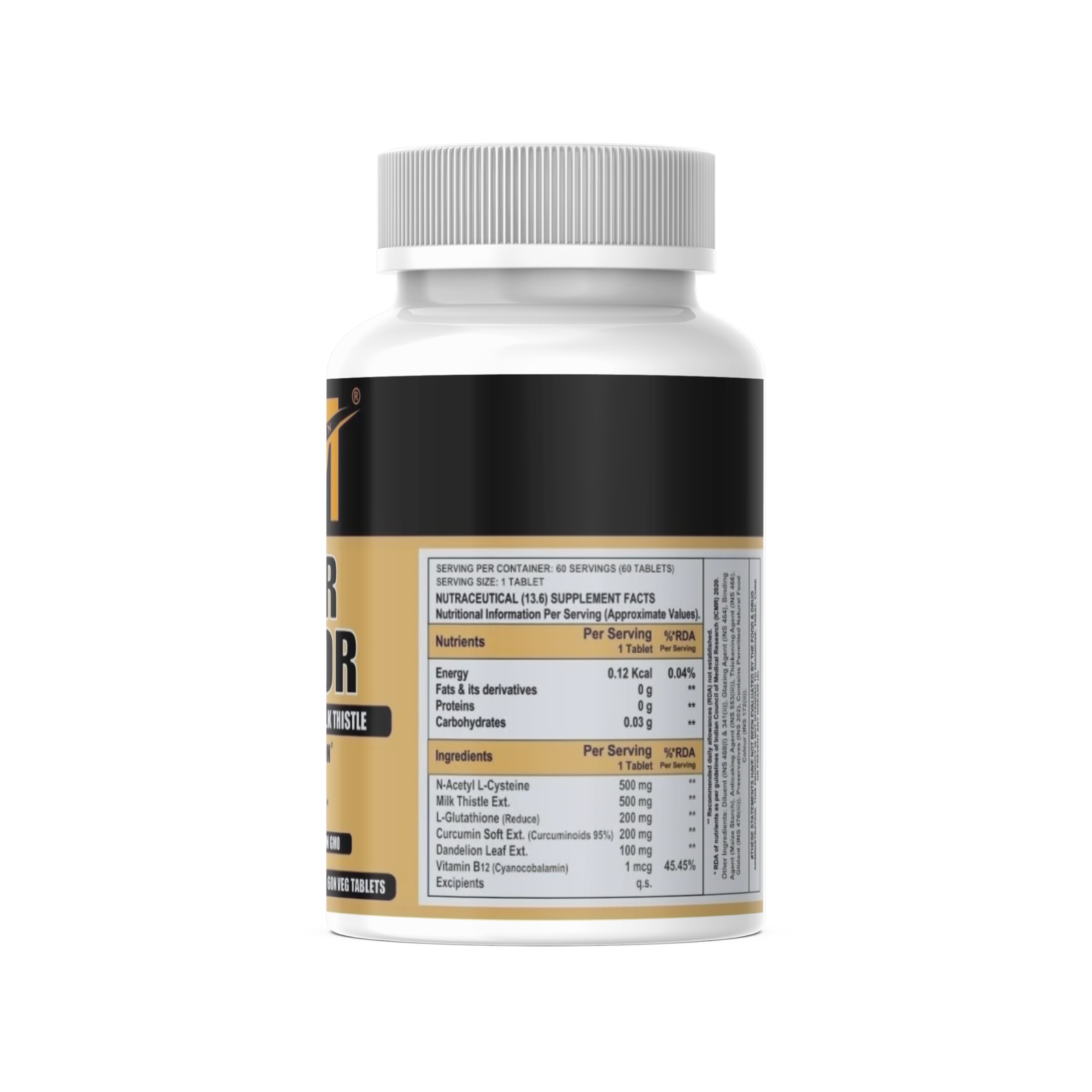 Liver Factor (60 Veg Tablets) | Liver Detox with Milk Thistle, L-Glutathione, Dandelion Leaf, Curcumin Ext, and Vitamin B12 | Promotes Optimal Liver Function for Men and Women - Image 3