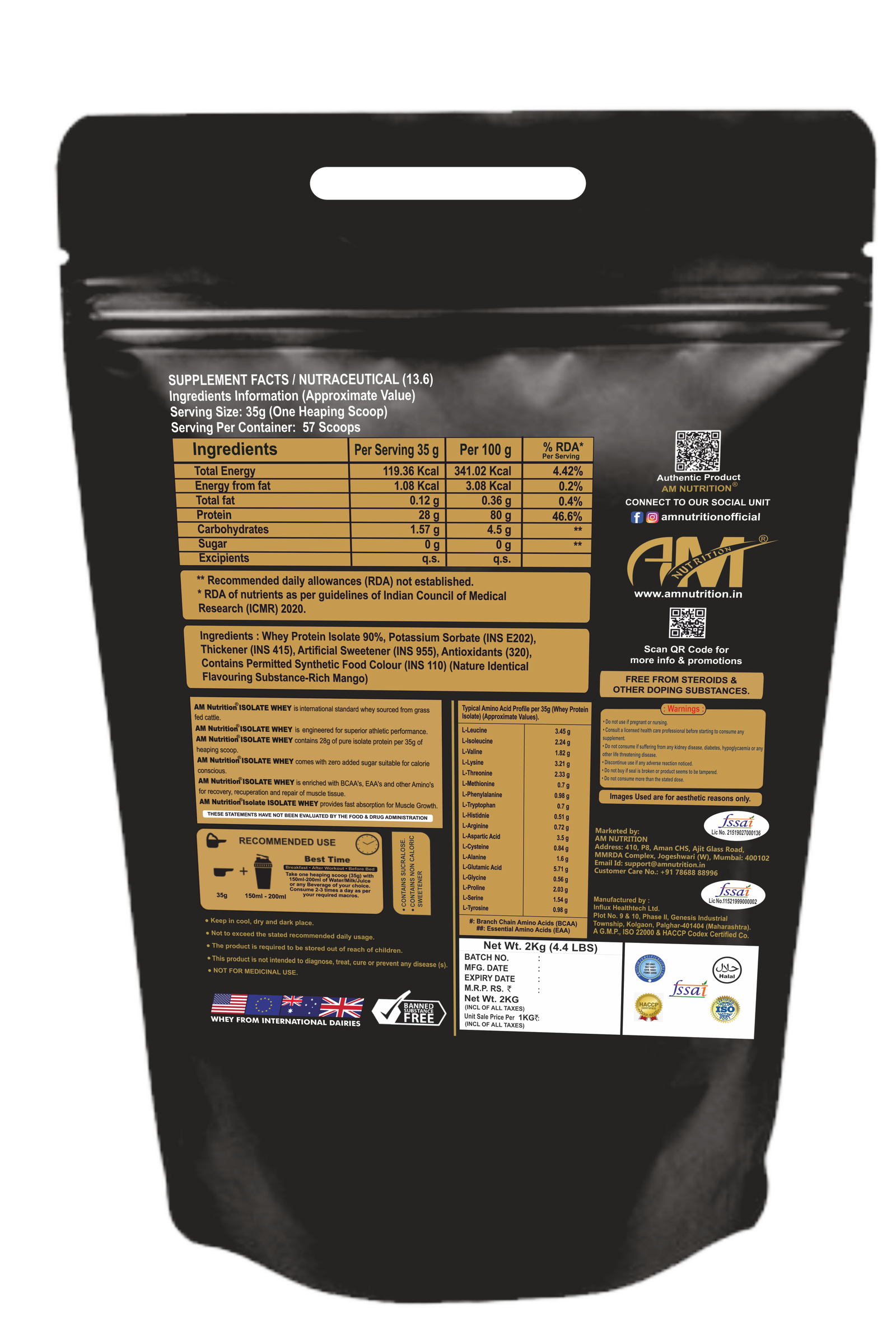 Whey Protein Isolate | 28g Isolate Hydrolyzed Micro-Filtered 90% Whey - Image 5