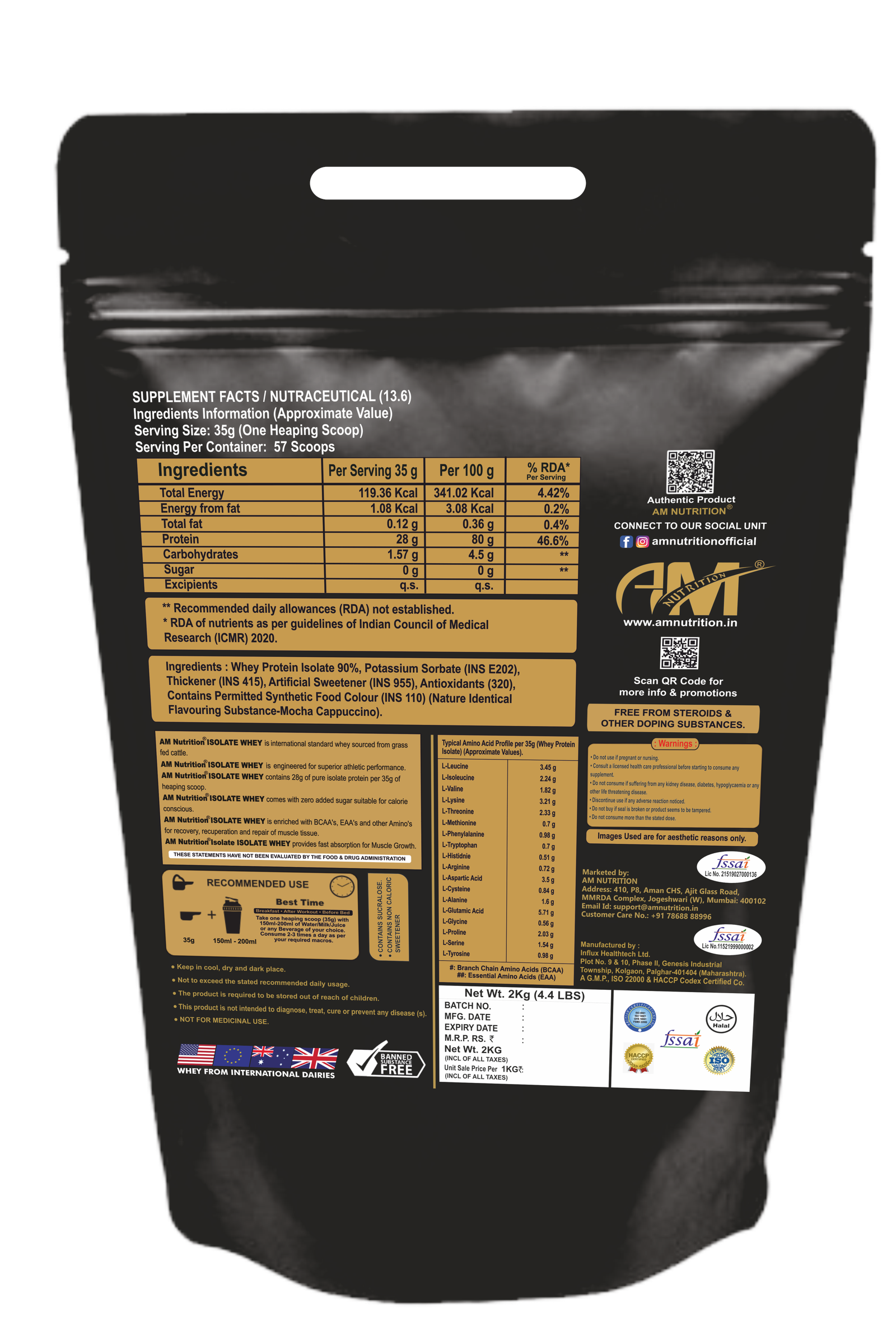 Whey Protein Isolate | 28g Isolate Hydrolyzed Micro-Filtered 90% Whey - Image 4