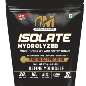 Whey Protein Isolate | 28g Isolate Hydrolyzed Micro-Filtered 90% Whey - MOCHA CAPPUCCINO, 2KG/4.4LBS