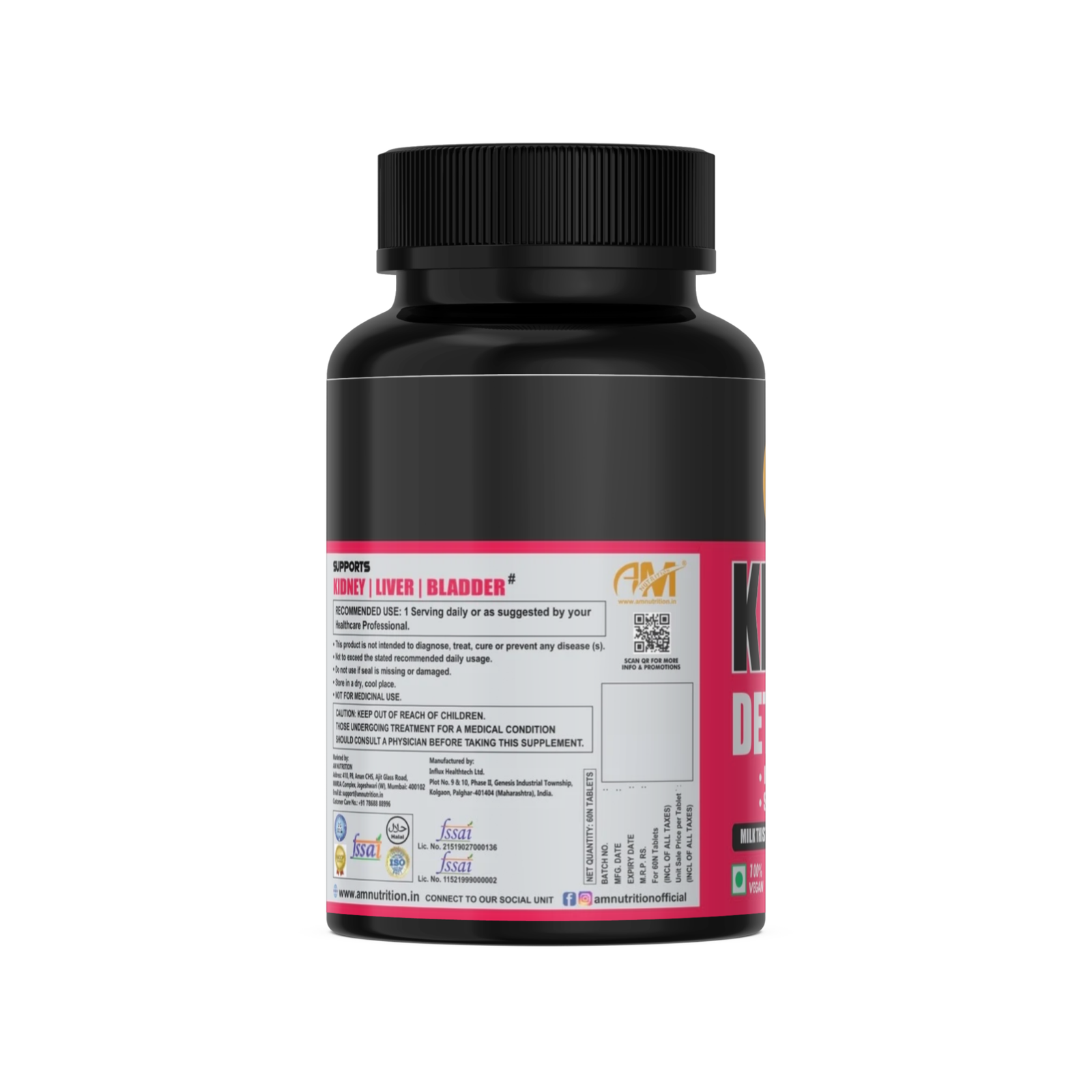 Kidney Detox Plus | N-Acetyl L-Cysteine 1000mg Milk Thistle Ext 500mg | Pumpkin Seed Extract | Support Kidneys, Bladder & Liver Health, For Men & Women (60 Tablets) - Image 3
